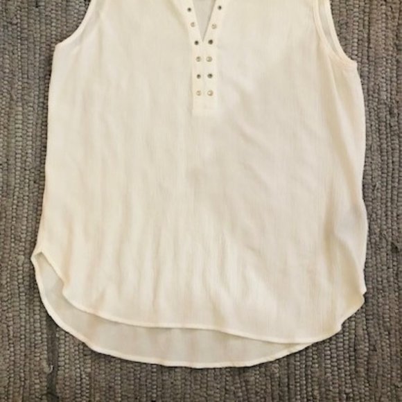 Zac & Rachel White sleeveless top Size M/M - Picture 2 of 6